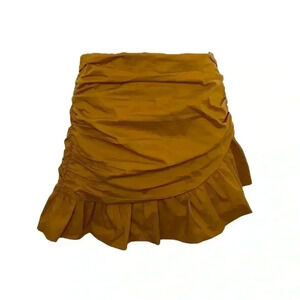 Forever 21 Ruched Ruffled Pleated Mini Skirt